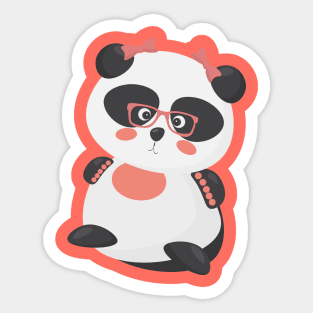 Cute Panda Girl Sticker